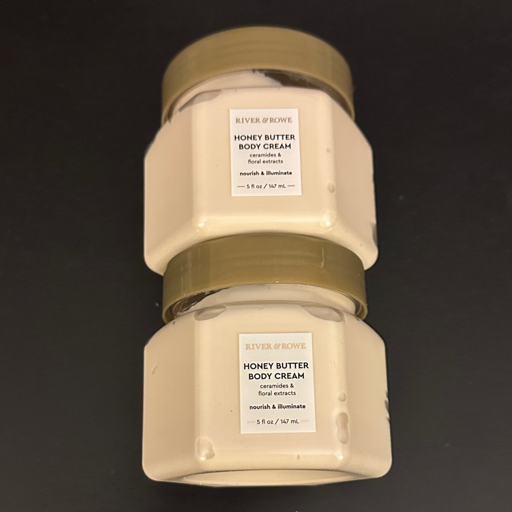 2 River & Rowe Honey Butter Body Cream ceramides & floral extracts nourish
